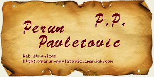 Perun Pavletović vizit kartica